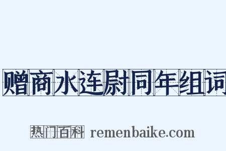 赠商水连尉同年组词是什么意思的图片